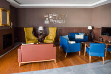 Charming Blue Hotel Lobby