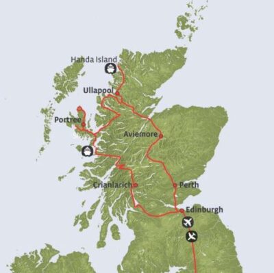 Schottland Wanderrundreise Karte